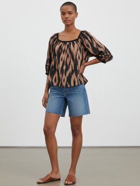 By Together NWT Black Gauze Square Neck Boho Top S